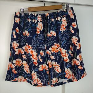 RVCA Mens Swim Surf Trunks Board Shorts Men's Size XL Blue Floral